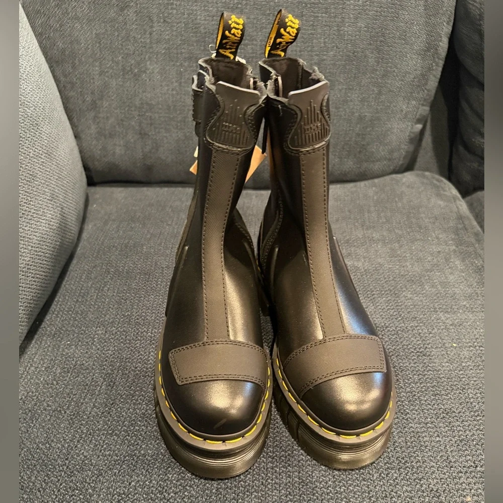 Dr. Martens AUDRICK ALTERNATIVE LEATHER CHELSEA HI‎ PLATFORM BOOTS
